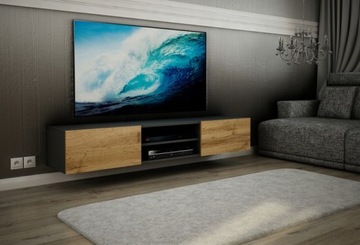 RTV Nowoczesna salon wisząca TV połysk 200cm