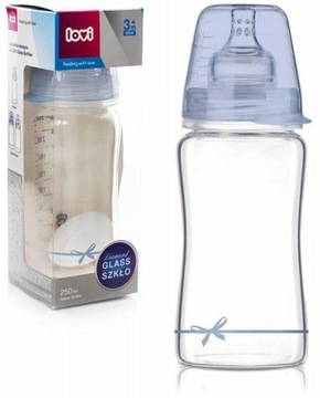 Стеклянная бутылка LOVI DIAMOND GLASS 250 мл Baby Sho