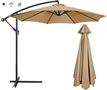 Poszycie parasola ogrodowego 8 ramion 300cm khaki