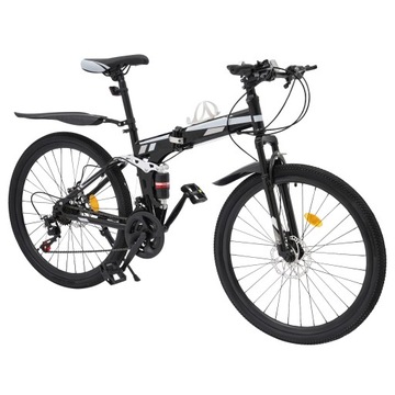 26” 21-biegów Składany rower górski-czarny+srebrny