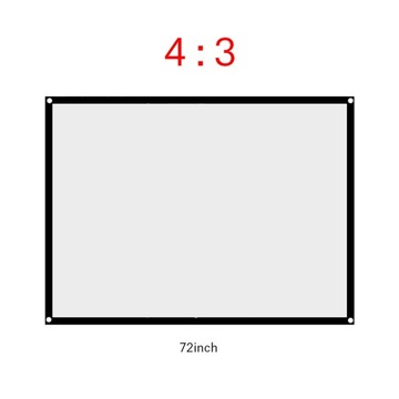 ПОРТАТИВНЫЙ ПРОЕКЦИОННЫЙ ЭКРАН ДЛЯ ПРОЕКТОРА 4:3 146X110CM 72