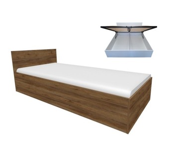 Łóżko VICTORIA LUX 90 rama metal dąb lefkas kolory