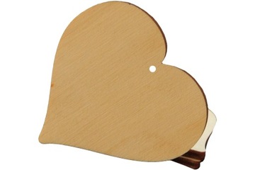 Serca nieregularne Drewniane decoupage 10 cm