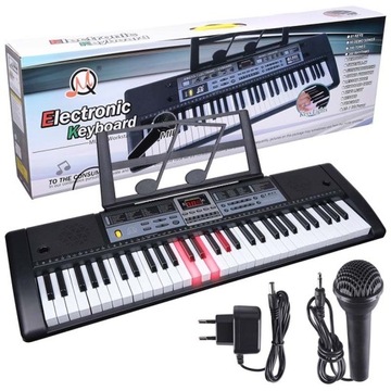 Keyboard dla dzieci edukacyjny do nauki gry podświetlenie LED + mikrofon