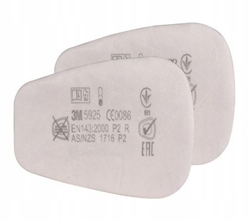 3M 5925 P2 Filtry przeciwpyłowe do maski 2szt 1kpl