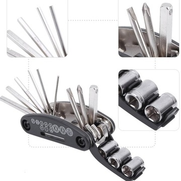 MULTITOOL Многофункциональный инструмент 16 в 1 ВЕЛОСИПЕДНЫЕ КЛЮЧИ УНИВЕРСАЛЬНЫЕ ИНБУСЫ