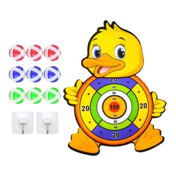 Target Board with 12 Sticky Ball Indoor and Duck