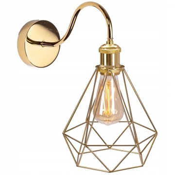 Lampa 392229 DIAMENT złota ścienna kinkiet loft