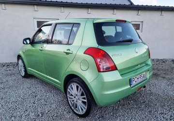 Suzuki Swift IV Hatchback 5d 1.3 92KM 2009 Suzuki Swift Sliczny 1.3 Benzyna BOGATA WERSJA Niski Przebieg ORYGINAL Zad, zdjęcie 3