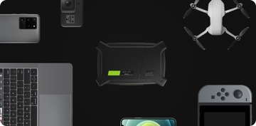 Автомобильный аккумулятор Green Cell PowerBoost Start-up 2000A, фонарик 16000 мАч, IP64
