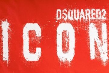 DSQUARED2 włoski t-shirt koszulka ICON RED/CZERWONA NEW roz. XL