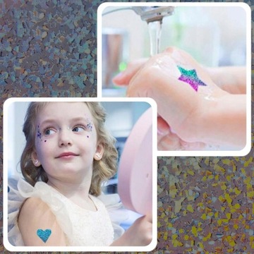 НАБОР ДЛЯ ТАТУ С БЛЕСКАМИ «Сделай сам» 87 ШАБЛОНОВ 12 БЛЕСКОВ В ПОДАРОК