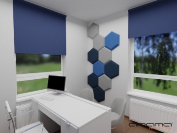 Звукоизоляционная пена HONEYCOMB акустическая панель САМОКЛЕЯЩАЯСЯ 25см/5см