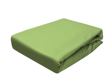 PRZEŚCIERADŁO JERSEY Z GUMKĄ 70X200 ZIELONY GROCH
