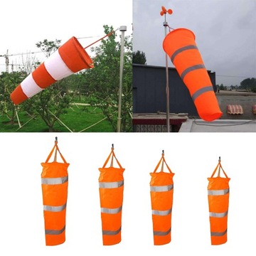 4 rozmiary Lotnicza torba na skarpety wiatrowe Festiwal Camping Flag Pomarańczowa, 60 cm