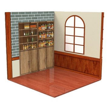 background display case 1/12 car Scene background
