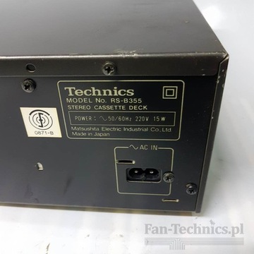 Fan-Technics Tape Deck Technics RS-B355 Магазин Лодзь