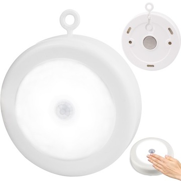 Lampka LED czujnik ruchu zmierzchu BATERIE haczyk