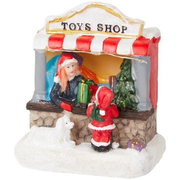 Figurka STRAGAN Z ZABAWKAMI MINI MAGIC VILLAGE LED Świąteczne Miasteczko