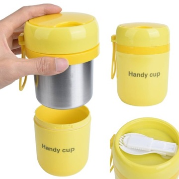 TERMOS POJEMNIK OBIADOWY ZE SKŁADANĄ ŁYŻKĄ 500ML