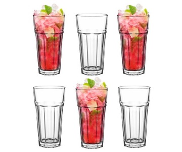 Komplet 6szt SZKLANKA wysoka 320 ml DRINKI NAPOJE