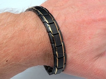 ЧЕРНЫЙ МУЖСКОЙ БРАСЛЕТ ЗДОРОВЬЯ, МАГНИТНАЯ СИЛА