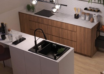 Dozownik płynu do naczyń Deante Deco 300 ml czarny