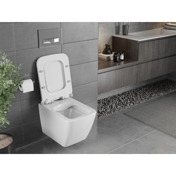 MEXEN VEGA MISKA WC RIMLESS DESKA WOLNOOPADAJĄCA SLIM DUROPLAST