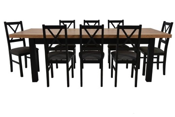 Zestaw stół S-7 100x200/300+ 8xkrzesło N-10-LOFT