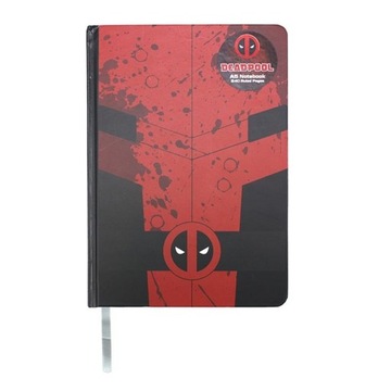 Notes A5 Marvel Odcienie czerwieni Deadpool