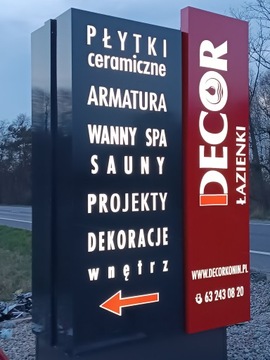 Pylon led reklama słup