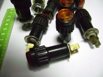 KONTROLKA pomarańczowa żółta stary typ Z WOJSKA