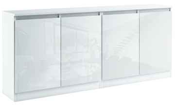 029-020 KOMODA/ZESTAW B4d/200cm - BIAŁY / POŁYSK