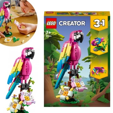 LEGO CREATOR EGZOTYCZNA RÓŻOWA PAPUGA 3w1 31144