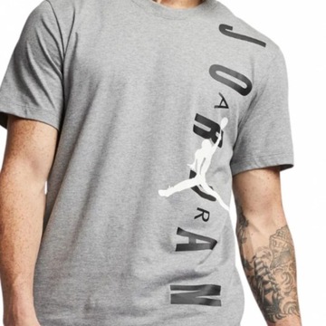 Męska koszulka Nike Jordan Vertical L bawełna szara t-shirt Jumpman