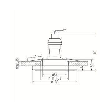 Люверс встраиваемый со светодиодной лентой 3Вт SK-94 2273617 Candellux 24H