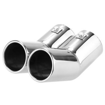KOŃCÓWKA WYDECH TŁUMIKA PODWÓJNA CHROM STAL NIERDZEWNA VW GOLF 4 PASSAT B5