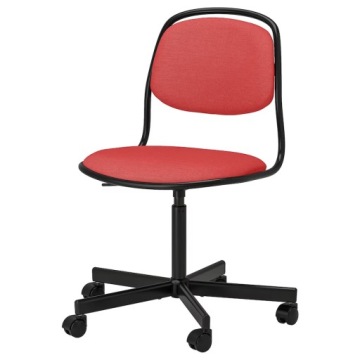 IKEA ORFJALL Стілець чорний/Vissle червоний