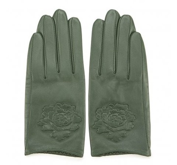 Damskie skórzane rękawiczki Wittchen M zielone
