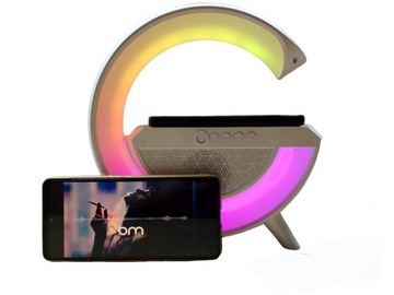 Duża Lampa nocna led z głośnikiem bluetooth , ładowarką indukcyjną HIT