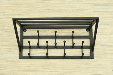 МЕТАЛЛИЧЕСКАЯ ВЕШАЛКА С ПОЛКОЙ 50 см ИЗ МЕТАЛЛА ХОЛЛА