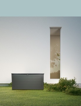 БОЛЬШОЙ САДОВЫЙ ЯЩИК НА 680 ЛИТРОВ, БАЛКОН, ПРОЧНЫЙ ЯЩИК ДЛЯ ХРАНЕНИЯ, СЕРЫЙ