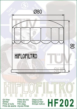 МАСЛЯНЫЙ ФИЛЬТР HIFLOFILTRO HF202