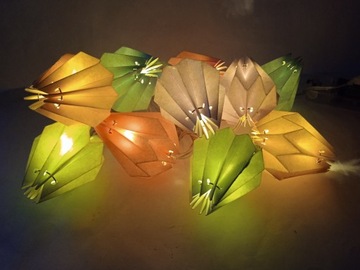 Papierowy łańcuch LED kolorowy