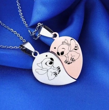 NASZYJNIK WISIOREK PRZYJAŹNI BFF Lilo & Stitch BEST FRIEND DLA PRZYJACIÓŁ