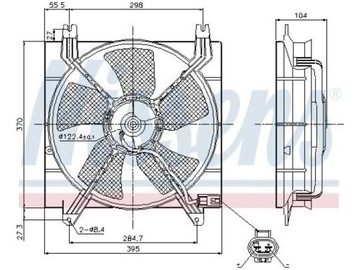 VENTILÁTOR CHLADIČŮ CHEVROLET LACETTI 1.4-1.8 NUBIRA REZZO 2.0