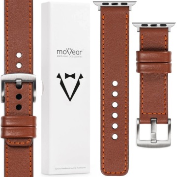 Pásek na Apple Watch Ultra 10 9 8 7 6 5 Se Elegantní kožený Hnědý