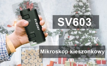 Карманный микроскоп Svbony SV603 со светодиодной подсветкой, 60-120X, для детей