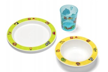 LEGO Duplo 394966 LEGO DUPLO TABLEWARE zestaw naczyń kubek miska talerz