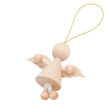 ANIOŁEK ANIOŁ DREWNIANY BRELOK ANIOŁEK NA CHOINKĘ 7 CM NA PREZENT